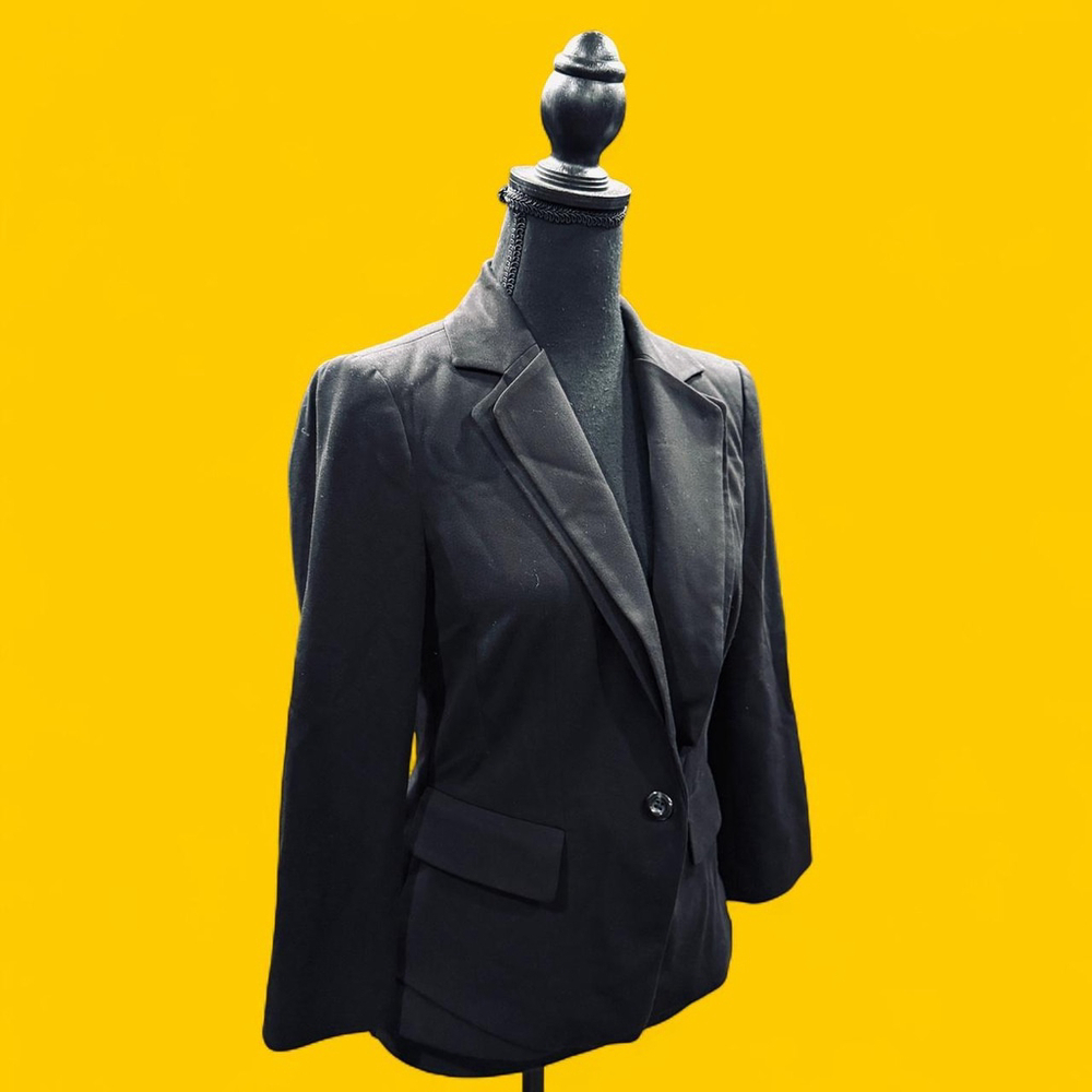 White House Black Market 3/4 Sleeve Black Blazer Jacket 2